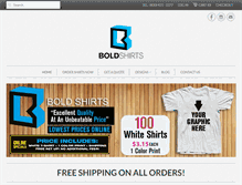 Tablet Screenshot of boldshirts.com